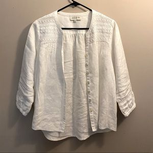 Petite medium white button up shirt Jones New York